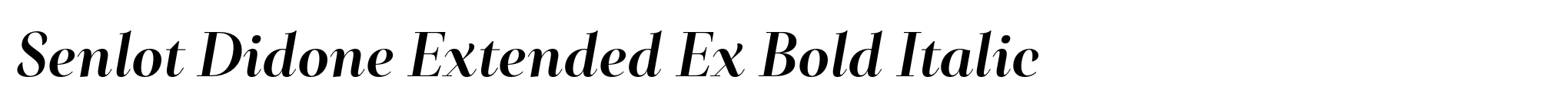 Senlot Didone Extended Ex Bold Italic image